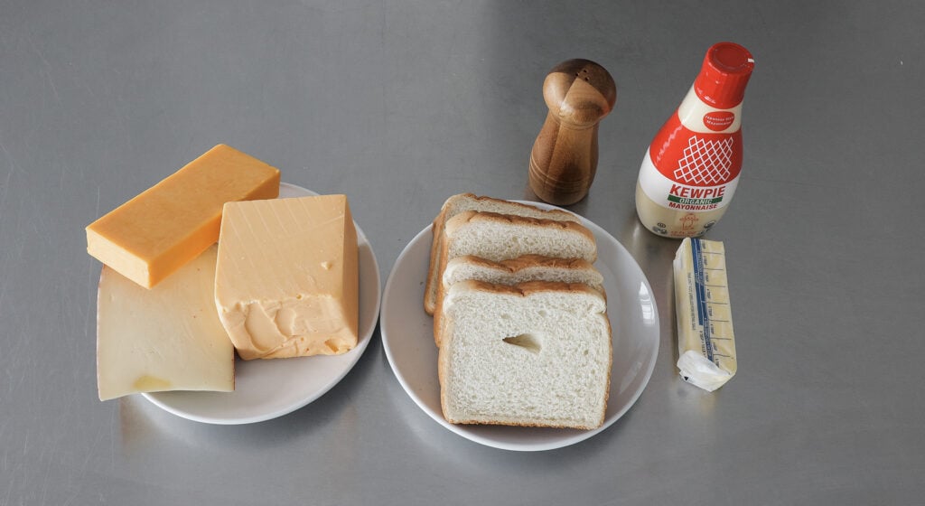 Grilled cheese ingredients
