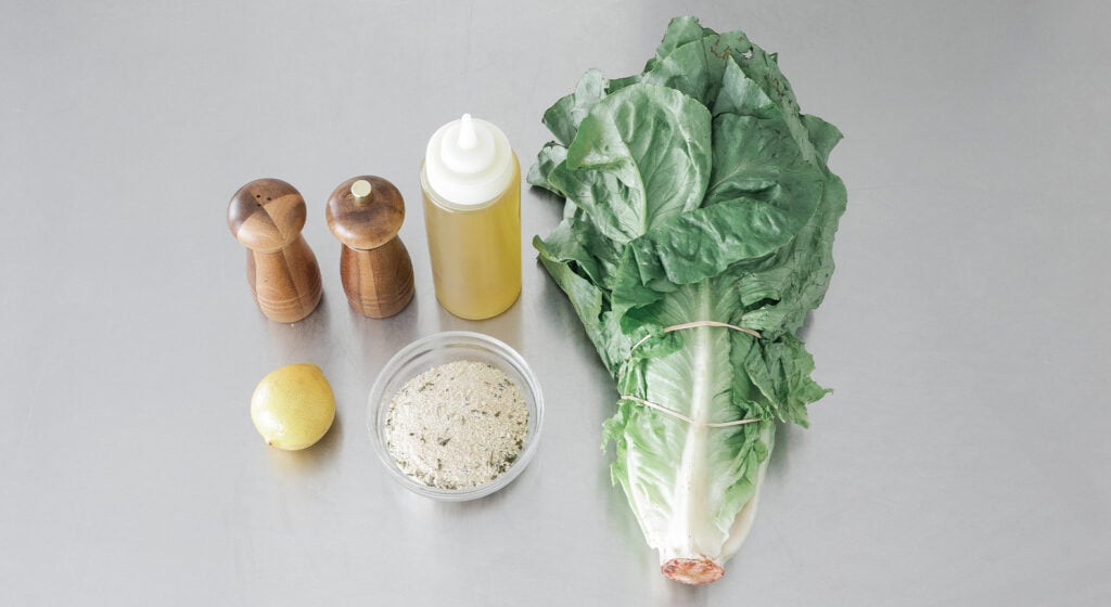 Ingredients for making Grilled Romaine