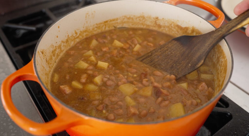 Stirring the pot now with all ingredients added