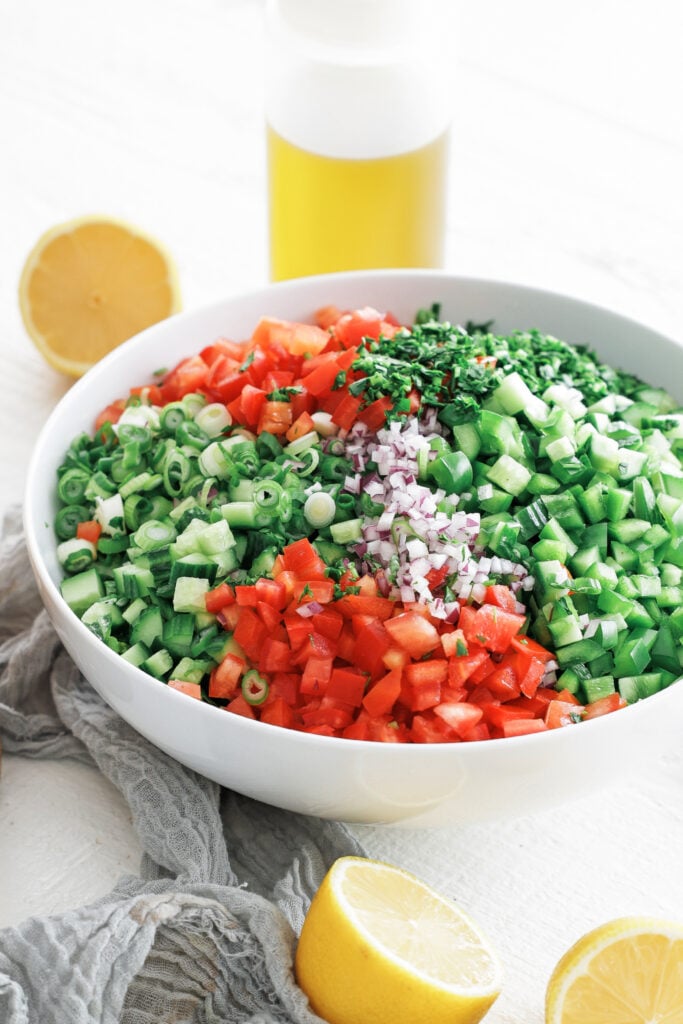 middle eastern salad in a bowl