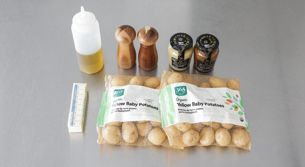 ingredients to make mustard potatoes