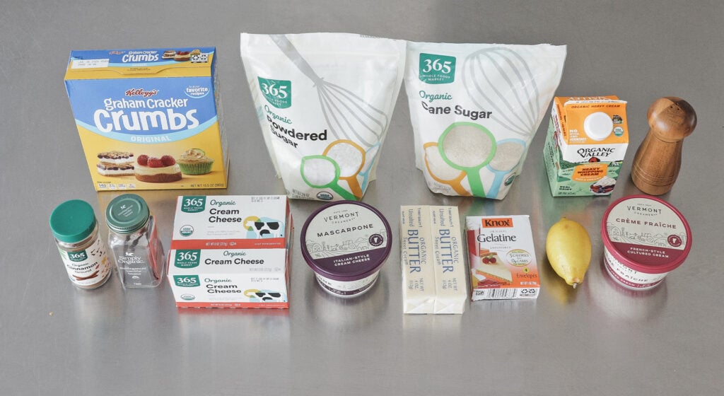 no bake cheesecake ingredients