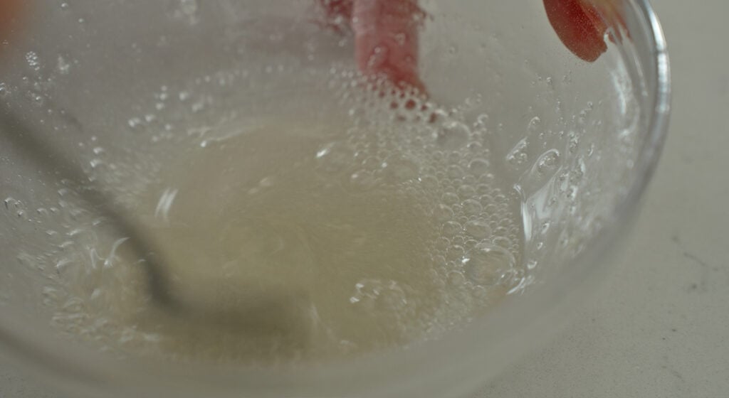 melted gelatin in a bowl
