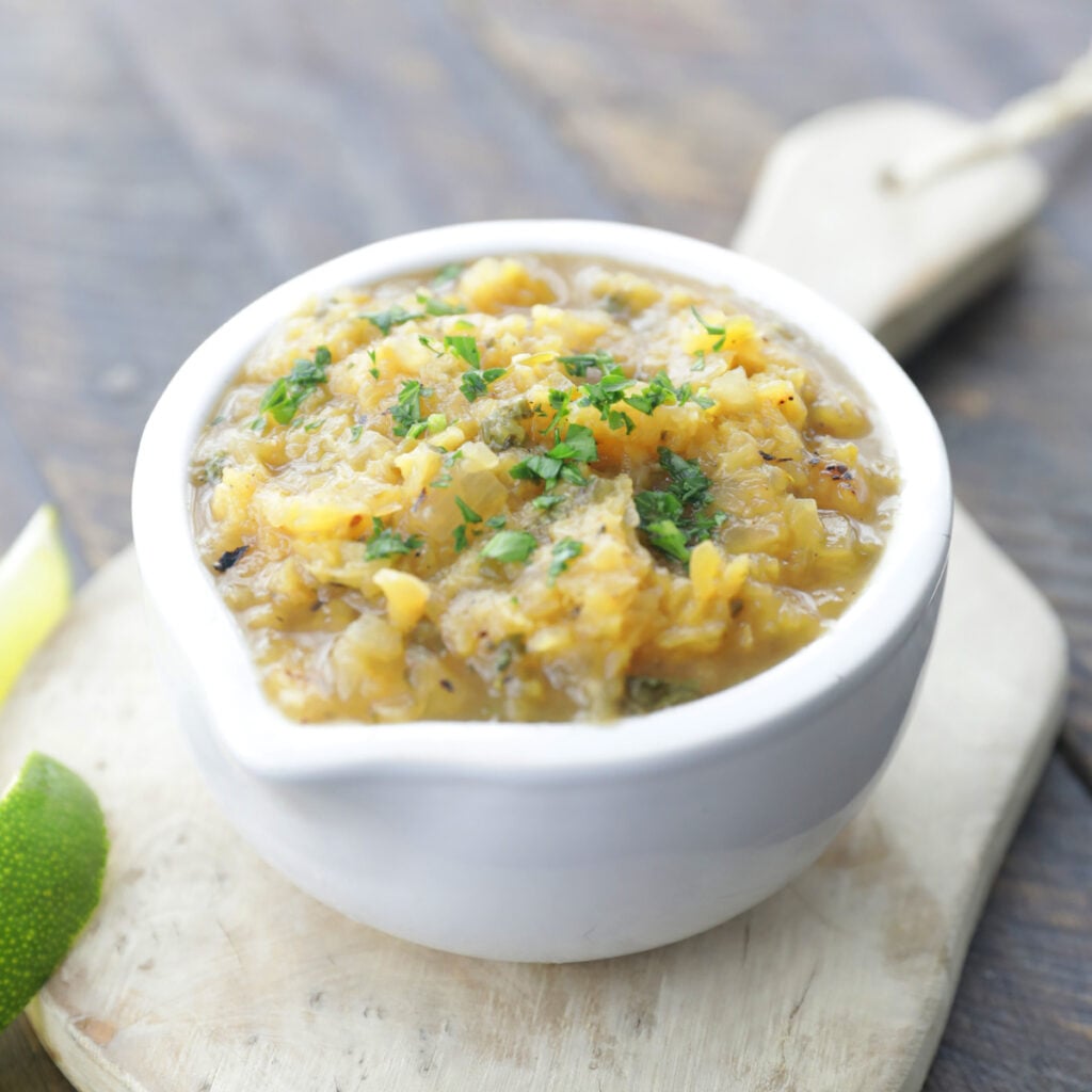 homemade pineapple salsa in a bowl