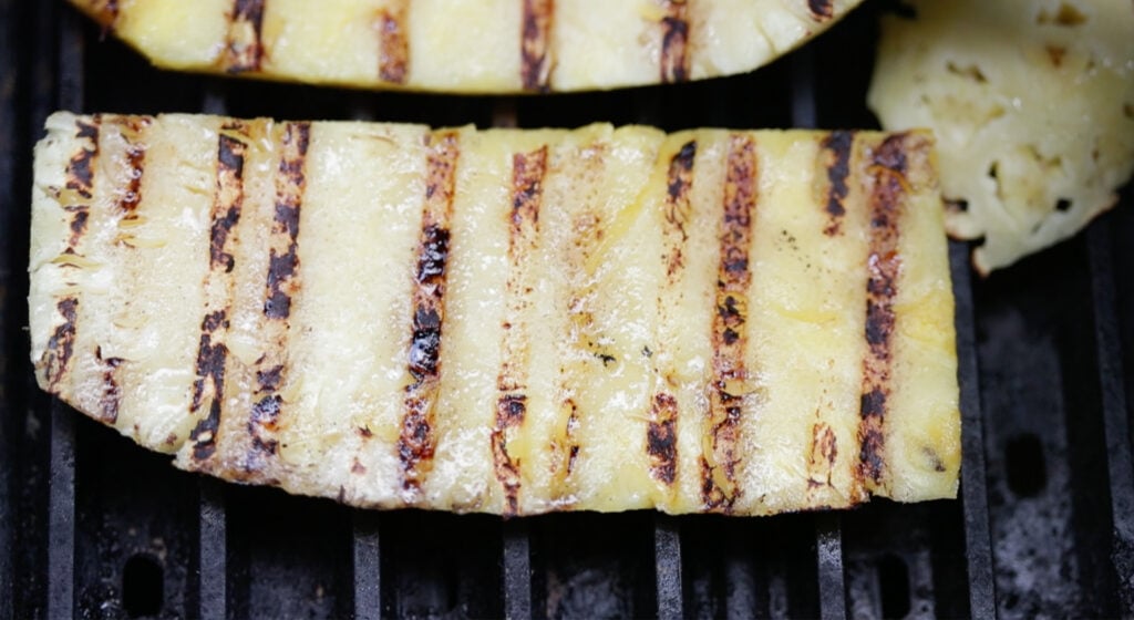 grilled pineapple on a grill