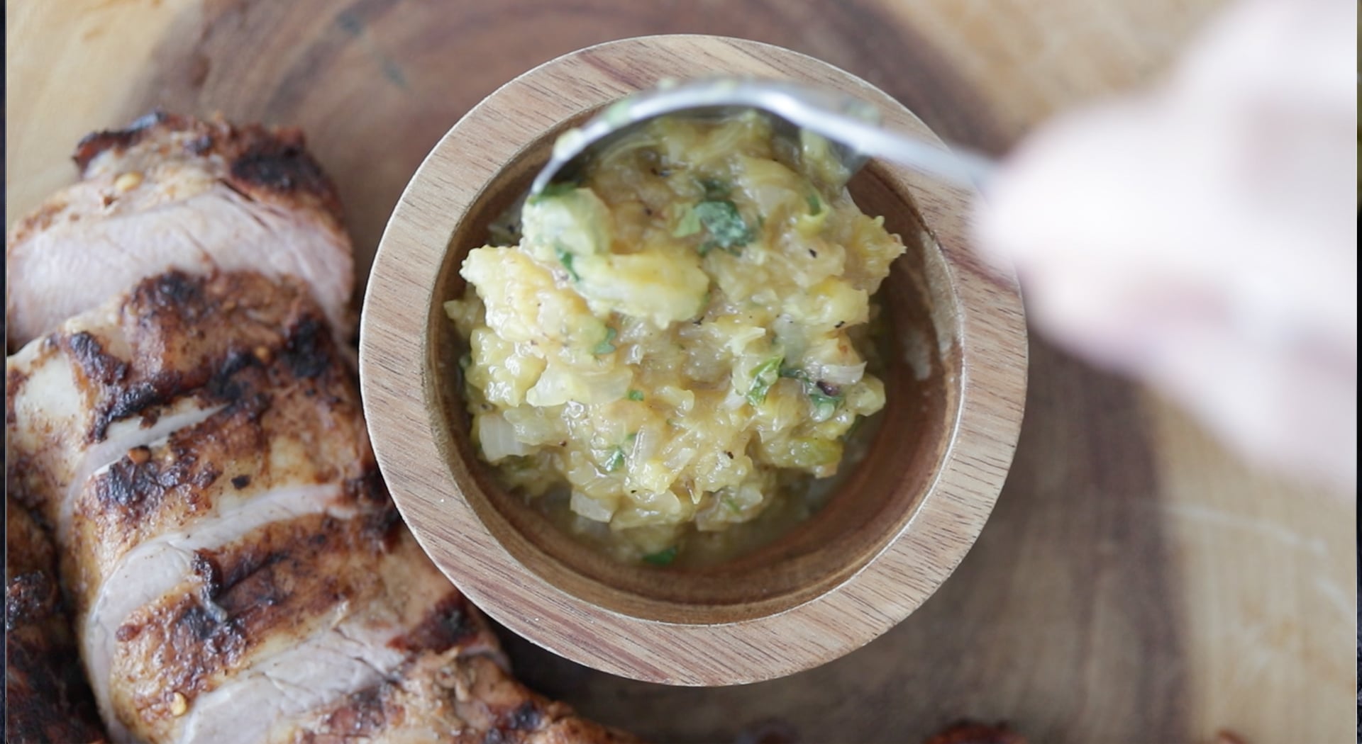 pineapple salsa with grilled pork