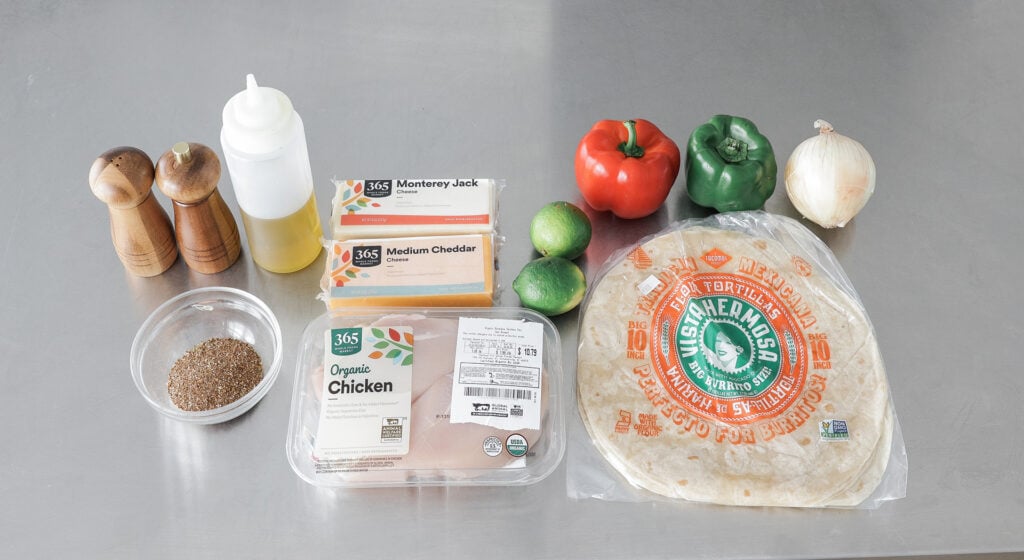 Chicken quesadillas ingredients
