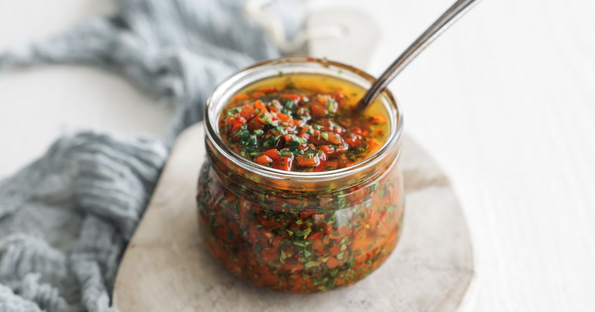 Red Chimichurri Sauce (Argentine-Inspired Recipe) - Chef Billy Parisi