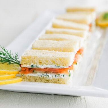 smoked salmon tea sandwiches