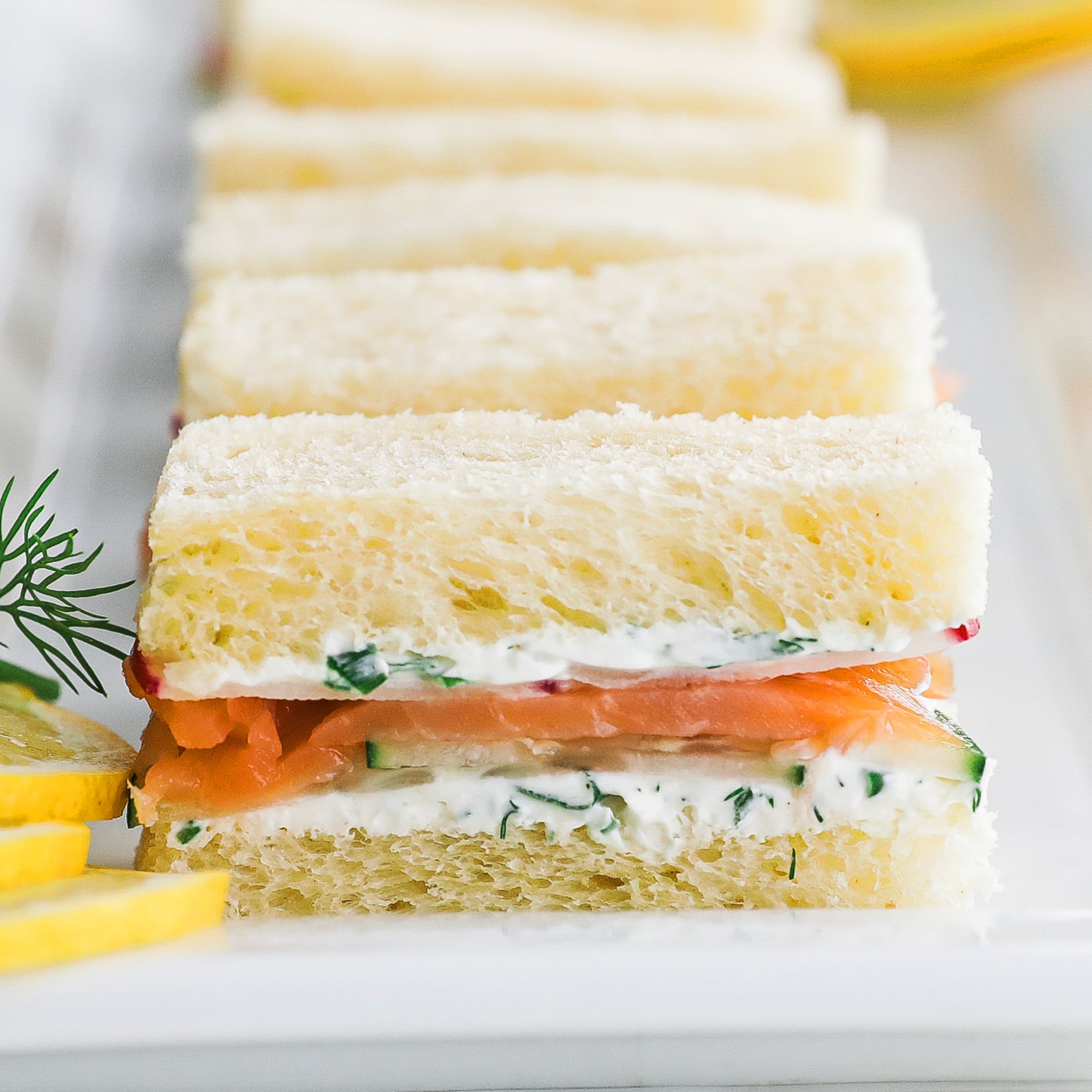 smoked salmon tea sandwiches