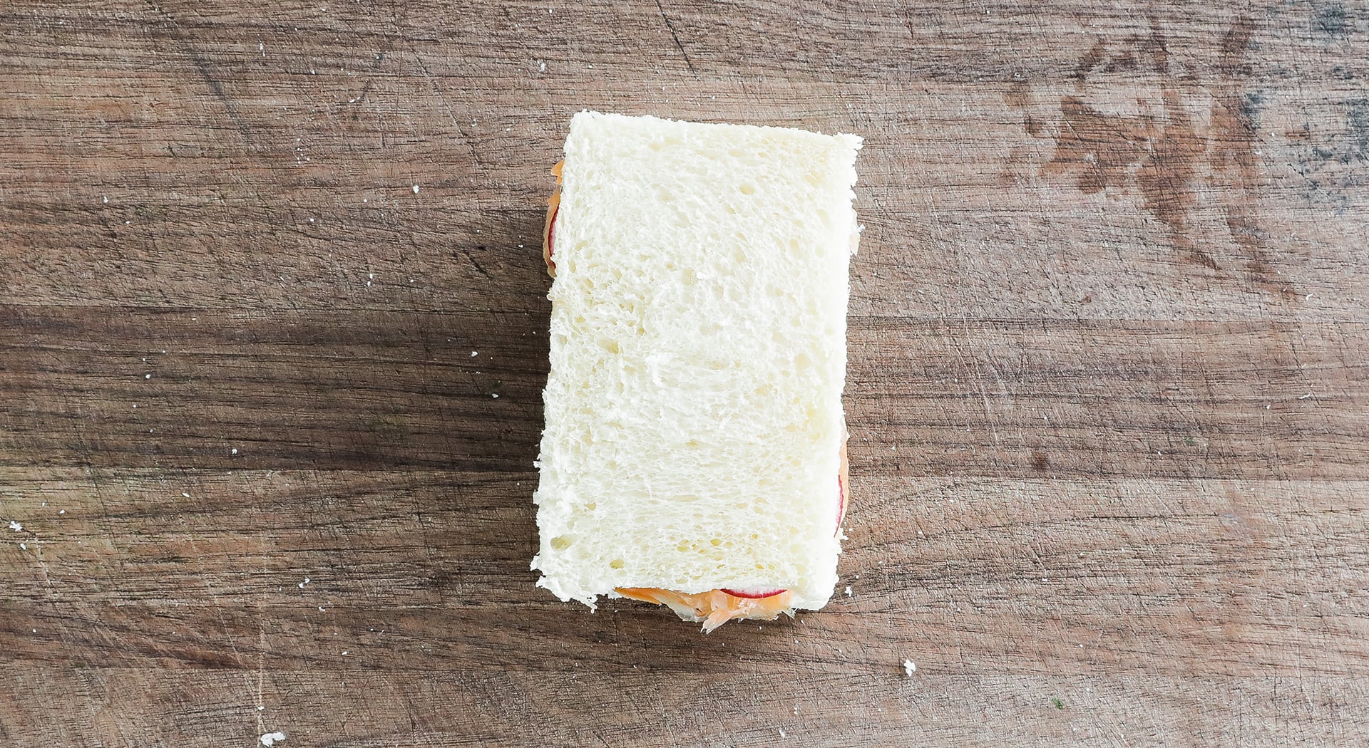 bread sandwich on top