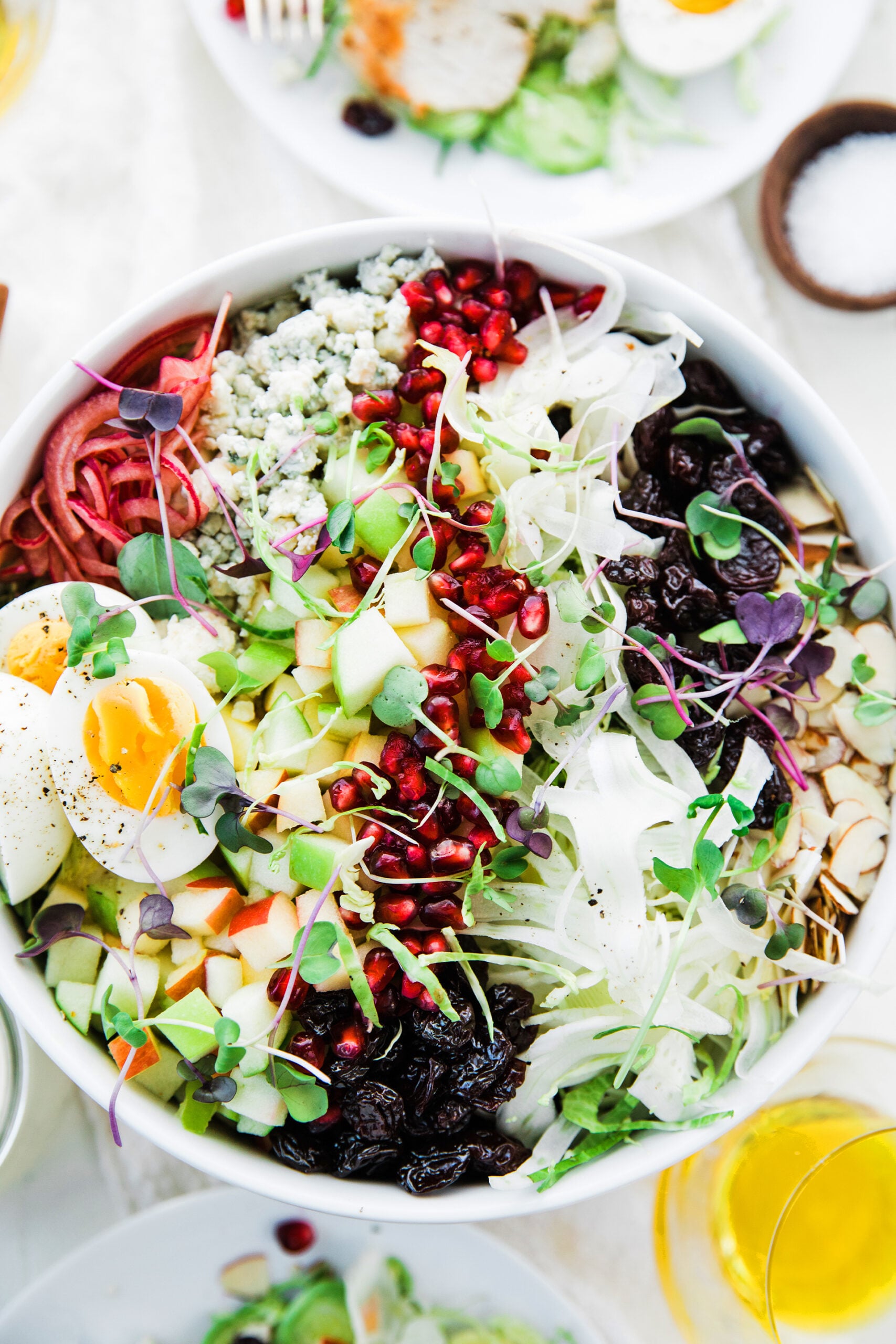 shaved brussels sprout salad with fruit