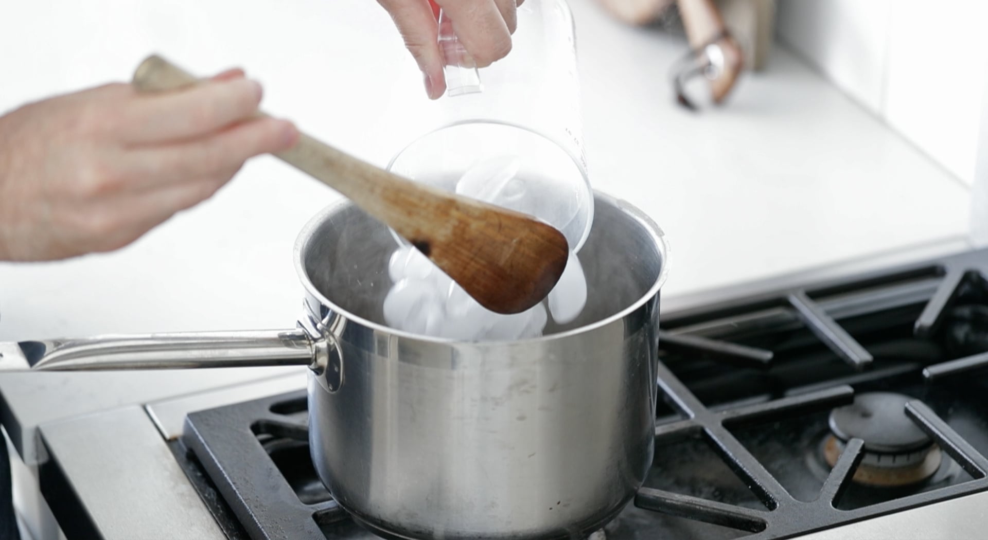 cooling a brine with ice cubes