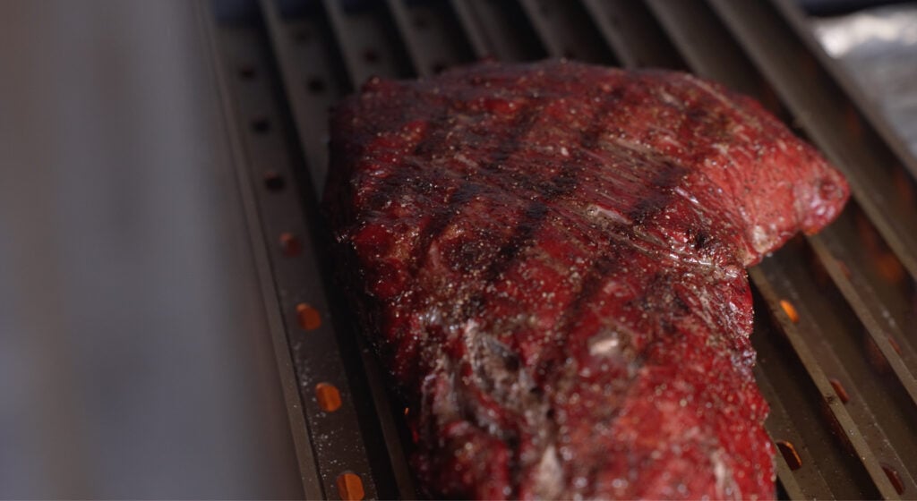 Smoked tri tip on open smoker