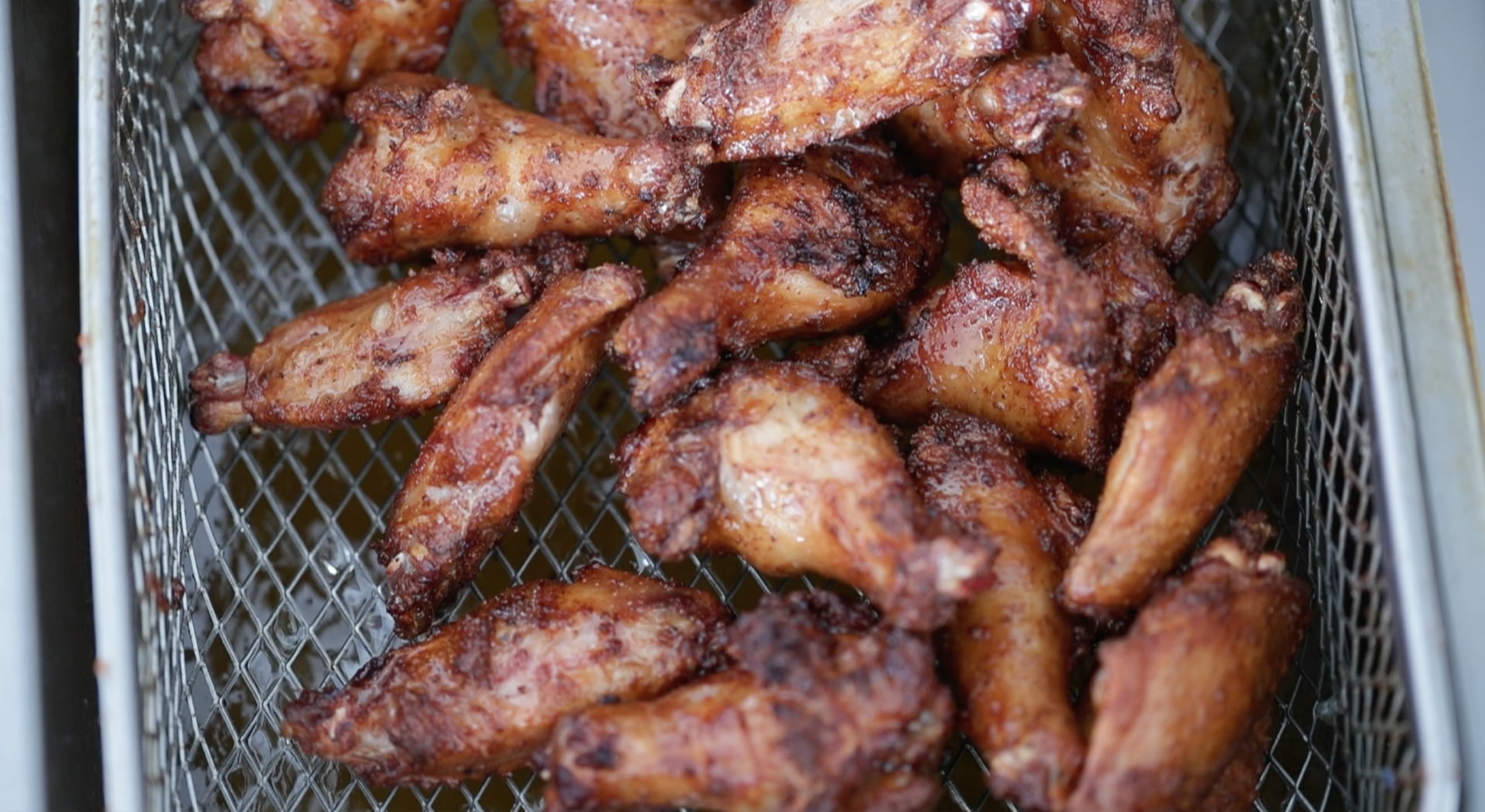 deep frying smoked chicken wings