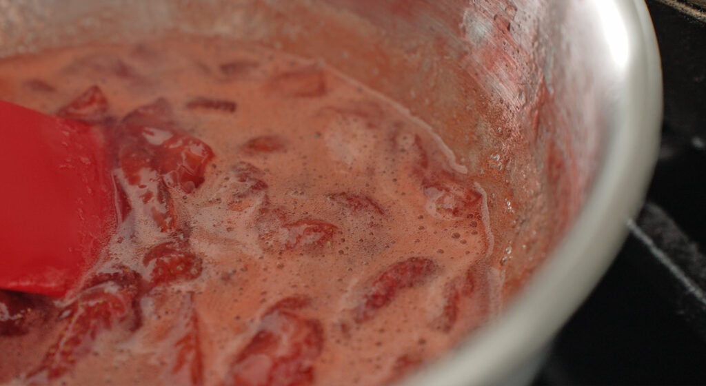 ingredients simmering in a pot