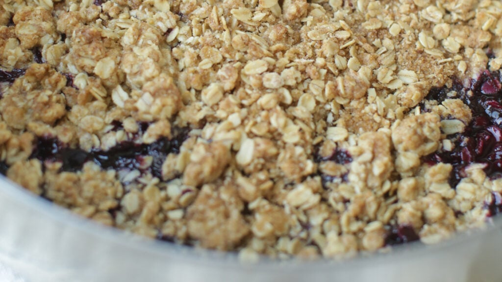 baking the Berry Crisp