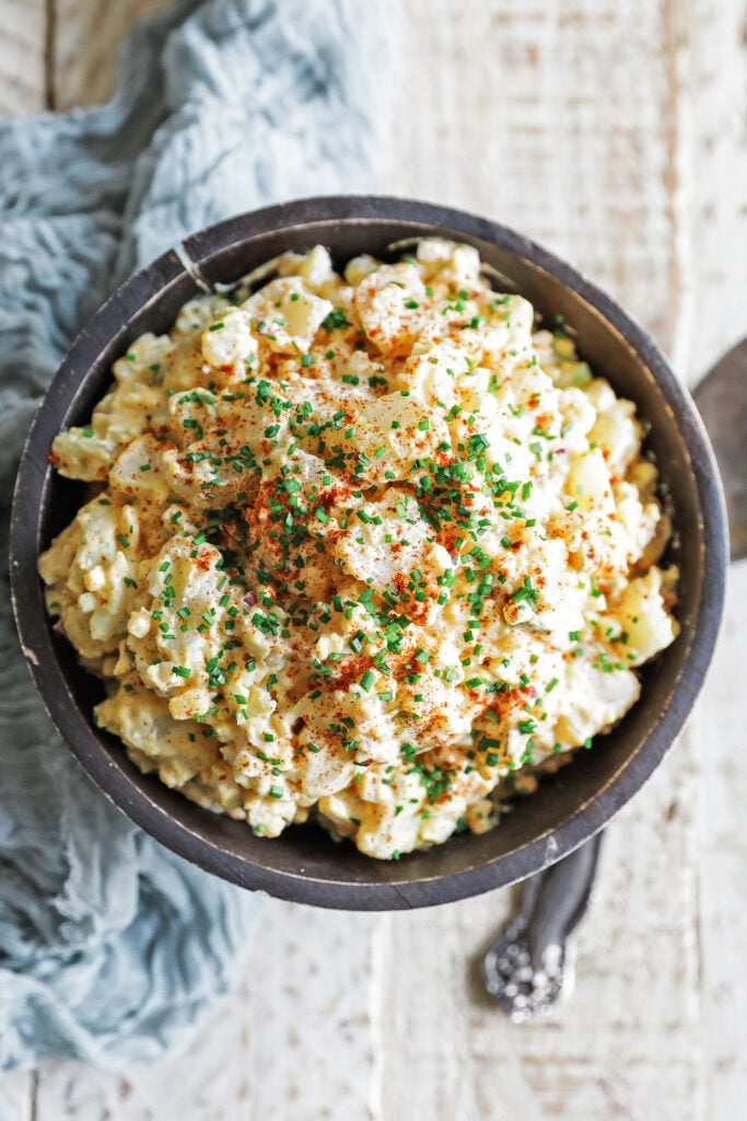 southern style potato salad with chives