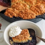 Blueberry Cobbler in a dish