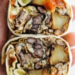 breakfast burrito on a plate