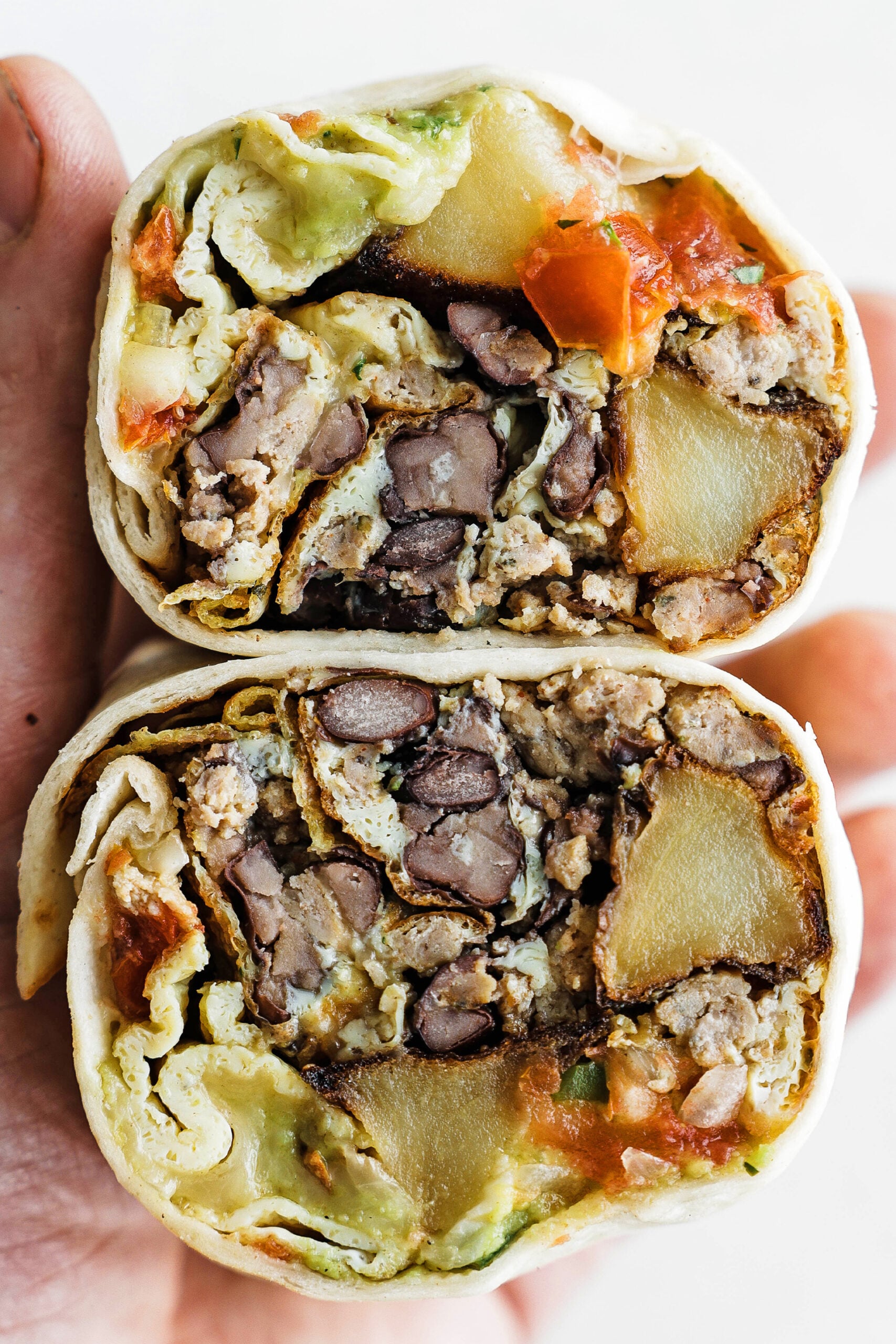 breakfast burrito on a plate