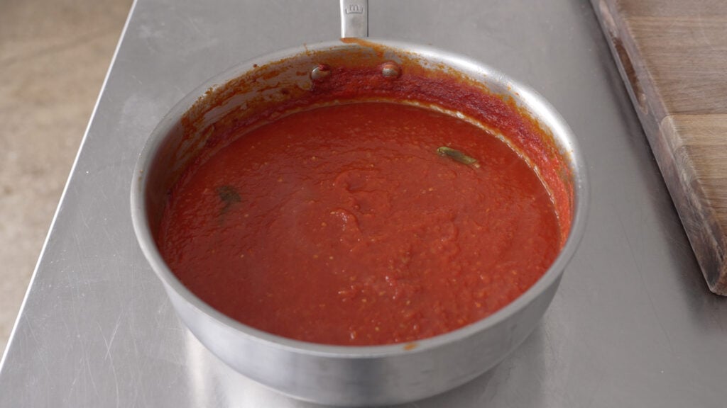 pomodoro sauce in a pan