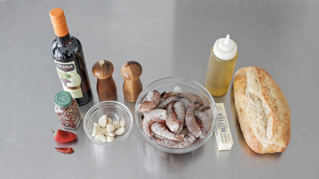 Gambas al ajillo ingredients