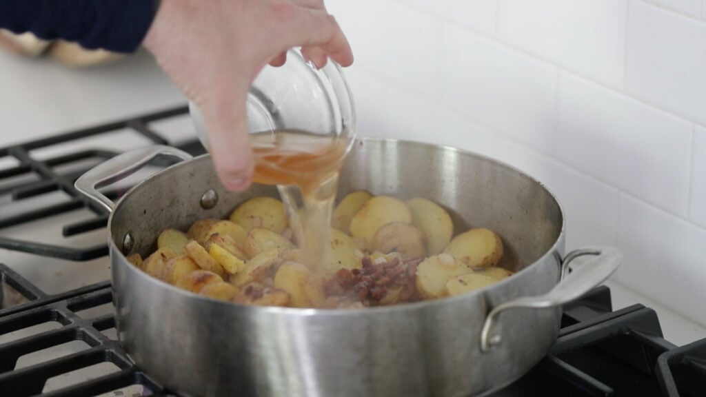 deglazing german potato salad