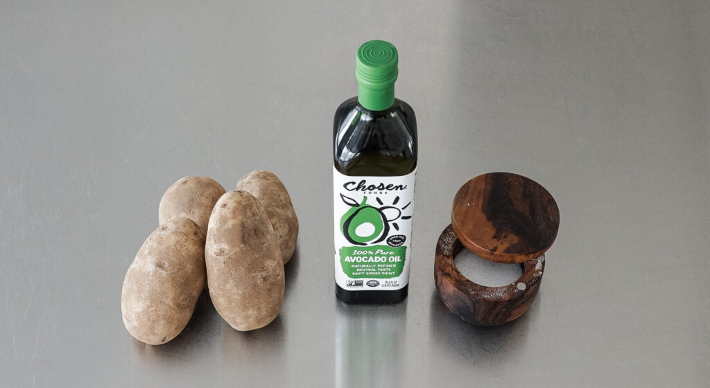 Homemade potato chips ingredients