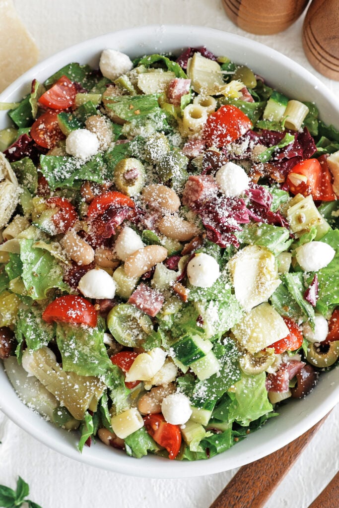 Italian chopped salad in a bowl