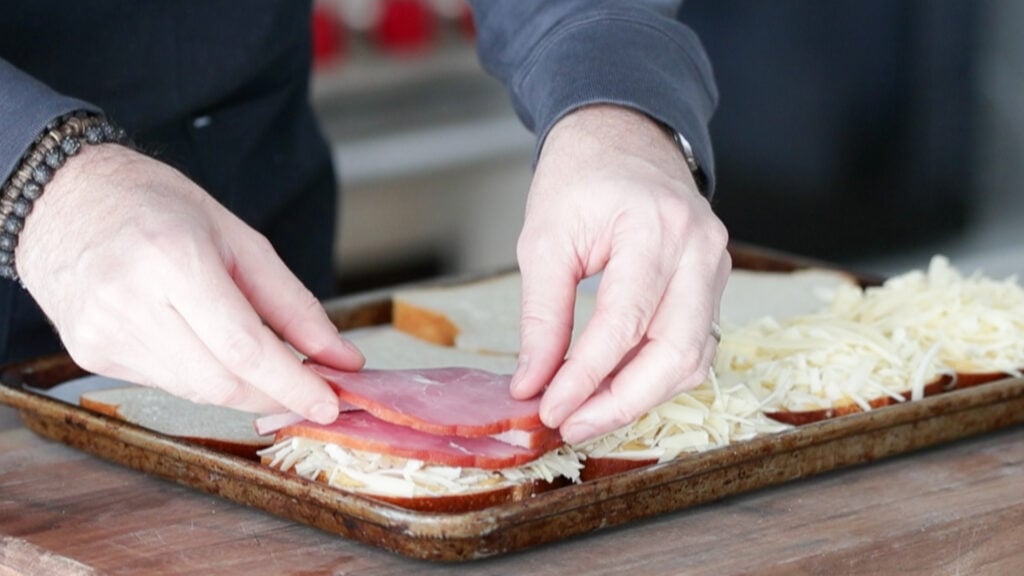 Assembling the sandwiches