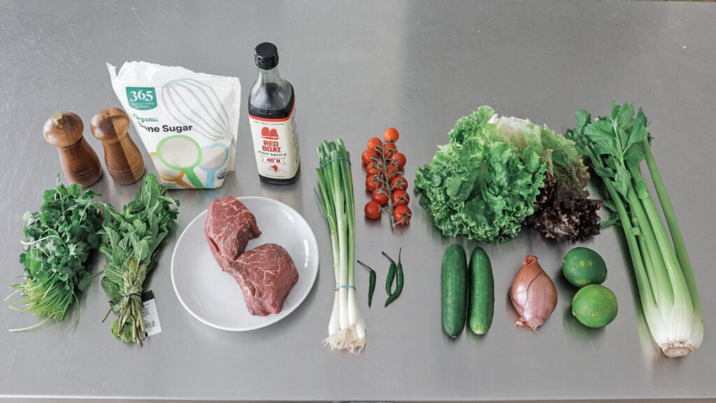 thai beef salad ingredients