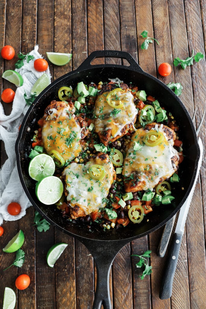 cowboy chicken in a skillet