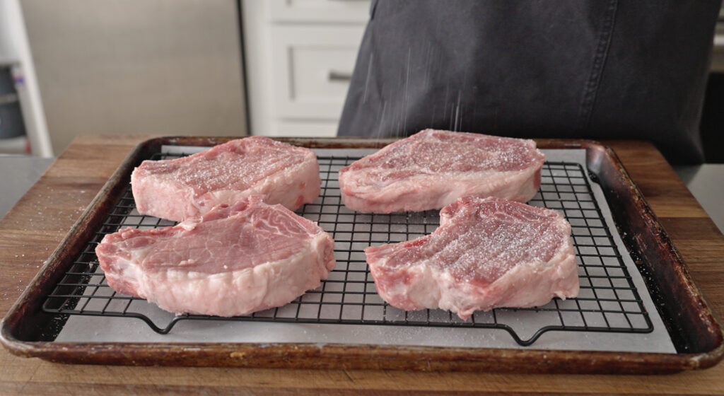 dry brining the chops