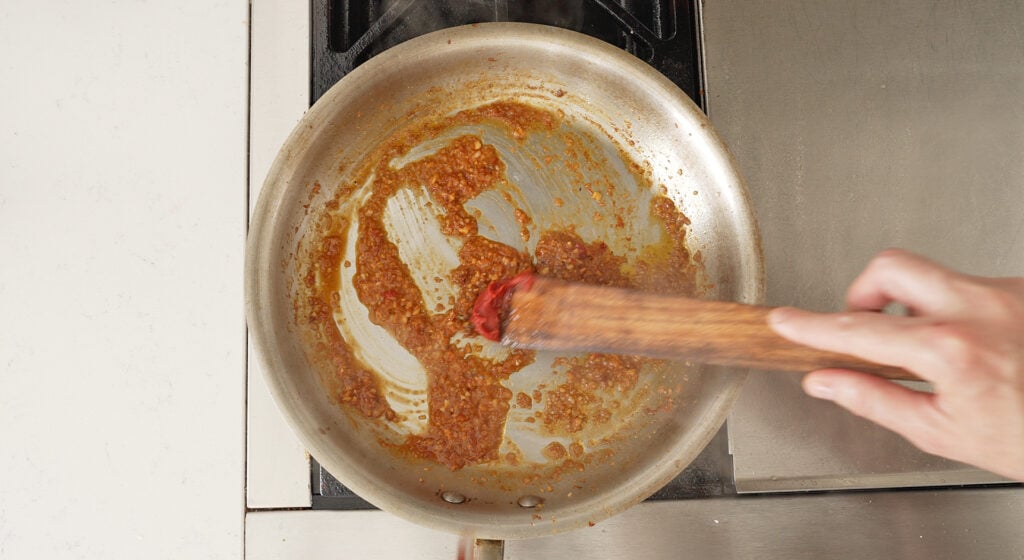cooking tomato paste