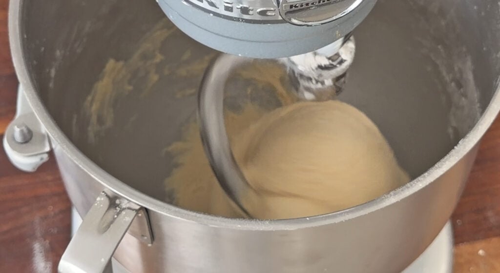 Kneading the dough