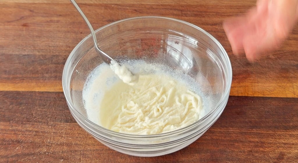melting the gelatin in a bowl