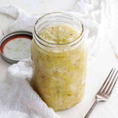 jar of sauerkraut