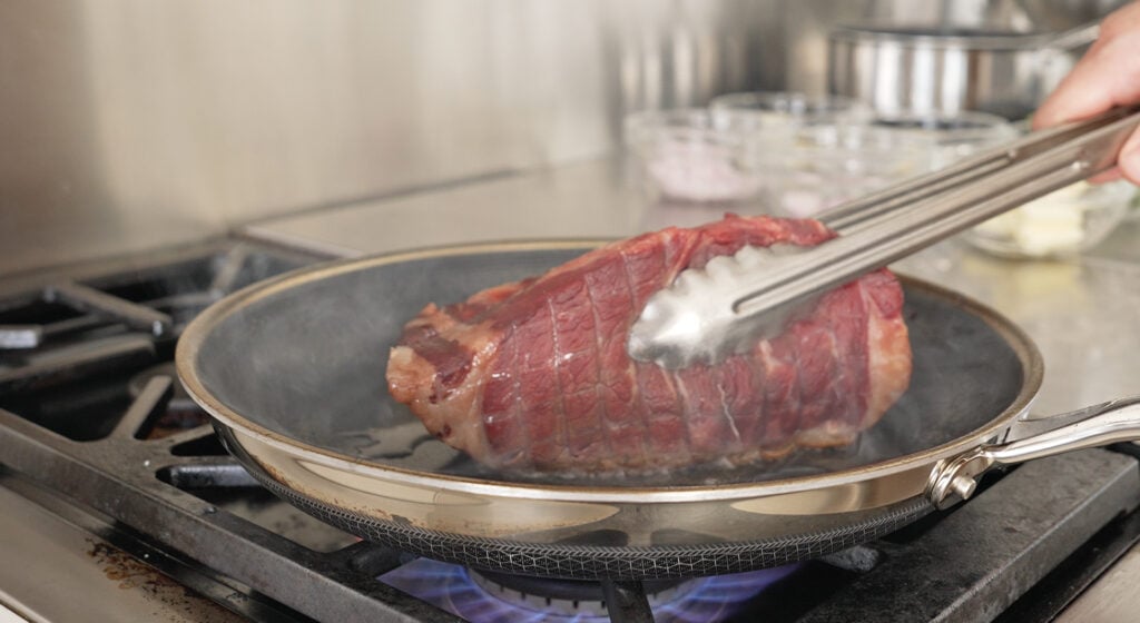 Searing the fat cap