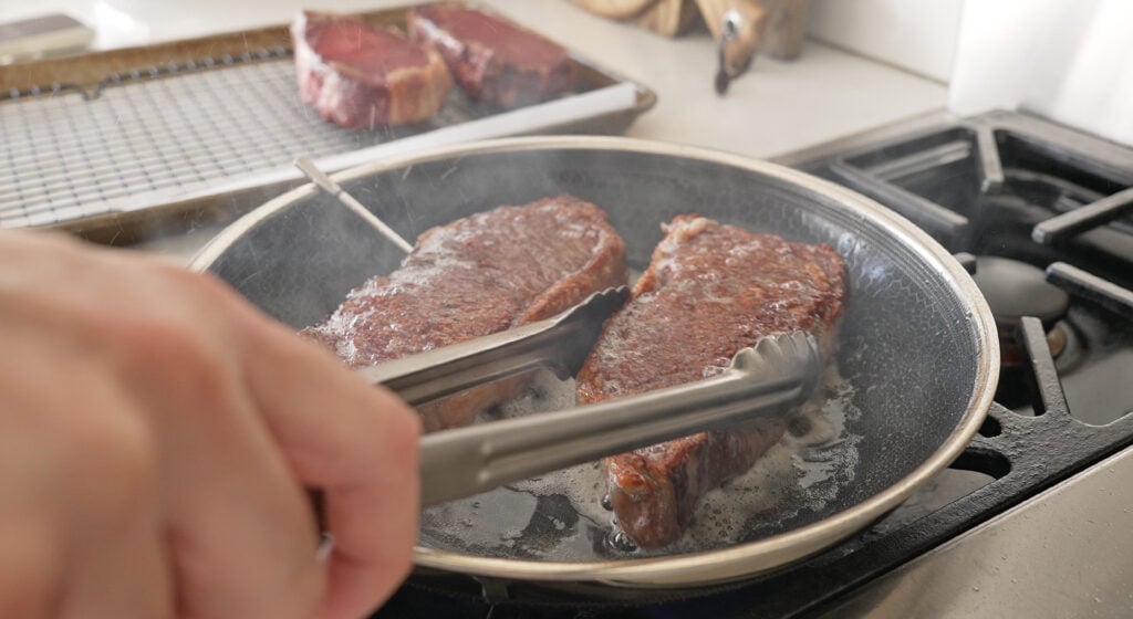 Searing the sides
