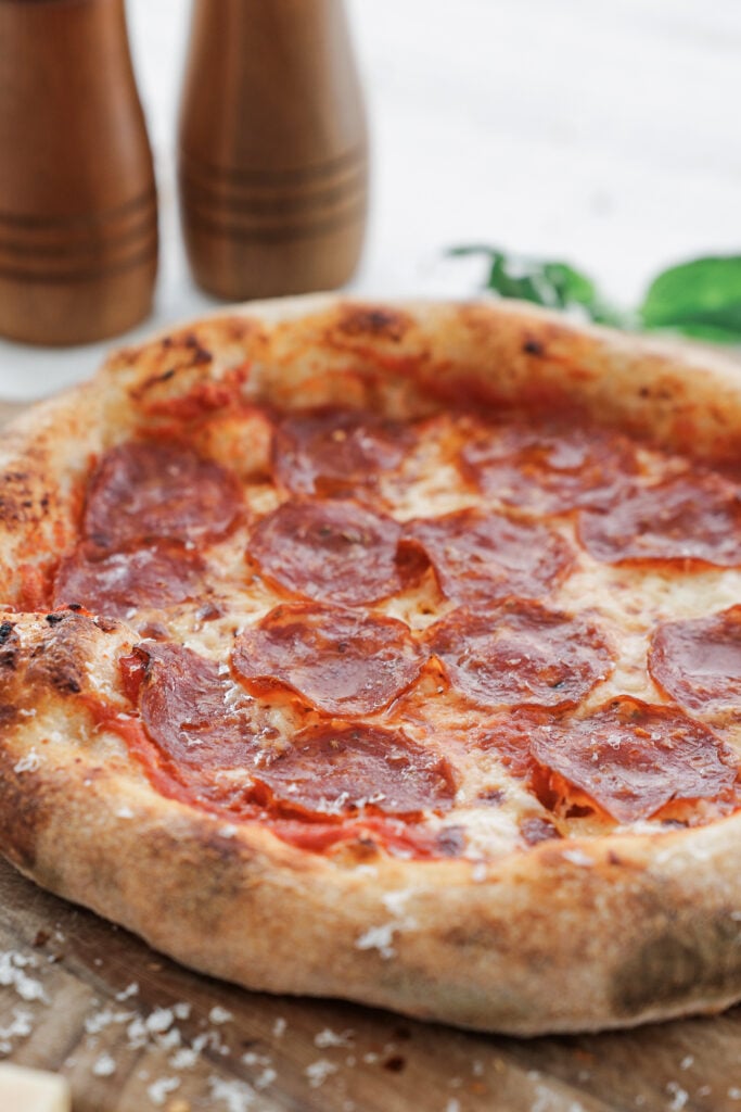 pepperoni sourdough pizza