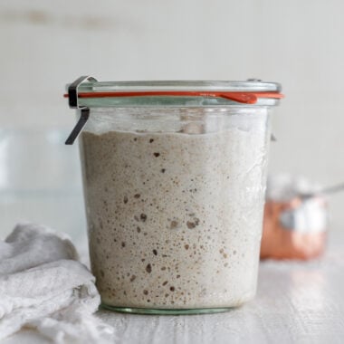 sourdough starter in a sealed jar
