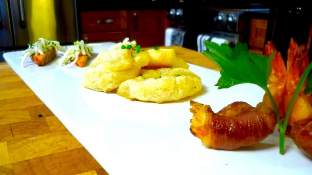 Smoked Salmon, Brie en Croute & Orange Shrimp