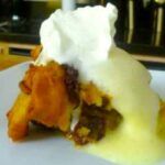 Croissant Bread Pudding with Champagne Zabaglione