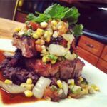Tomato Corn Salsa with Spicy Grilled Pork Chops