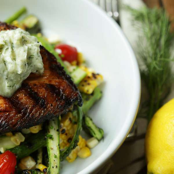 Grilled Salmon Recipe with Herb Butter - Chef Billy Parisi