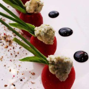 Bleu Cheese and Herb Stuffed Cherry Tomatoes
