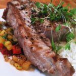 Grilled Tuna with Ginger Pineapple Salsa & Jasmine Rice